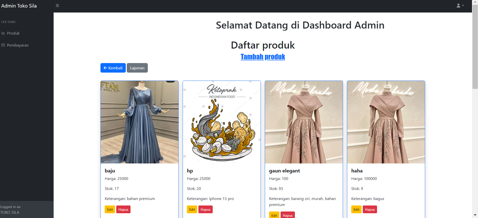 E-commerce toko-baju